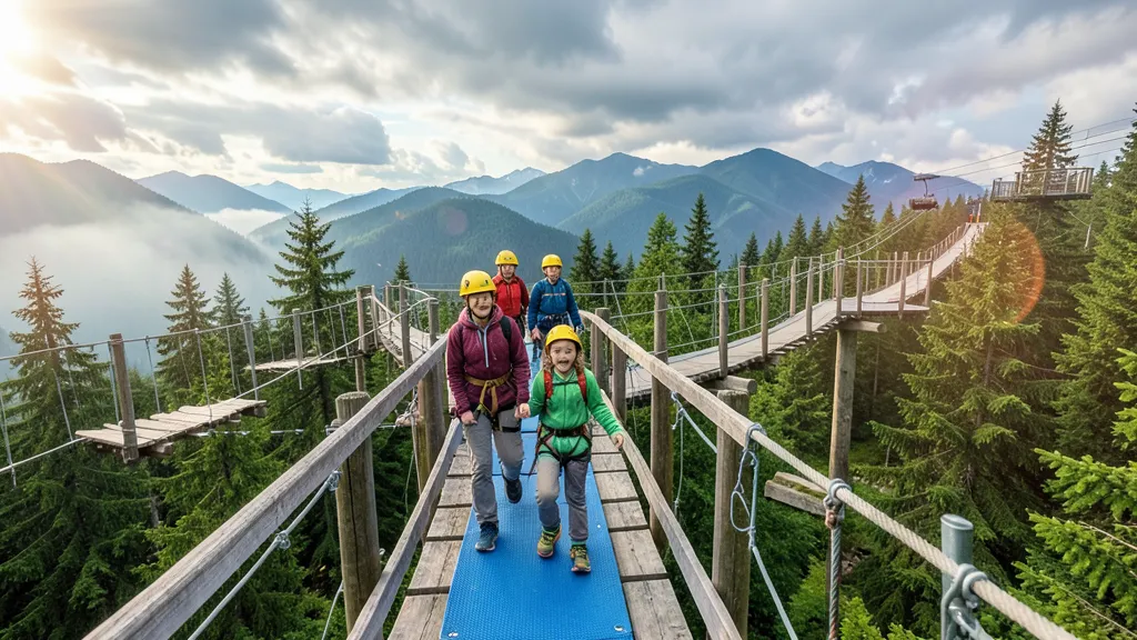 Atrakcje i turystyka: park linowy na równicy
